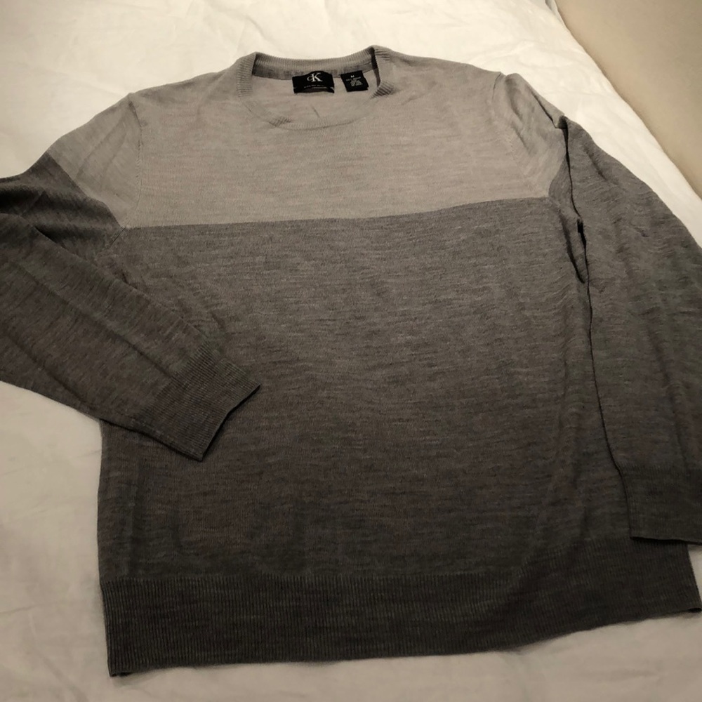 Calvin Klein two tone merino wool sweater